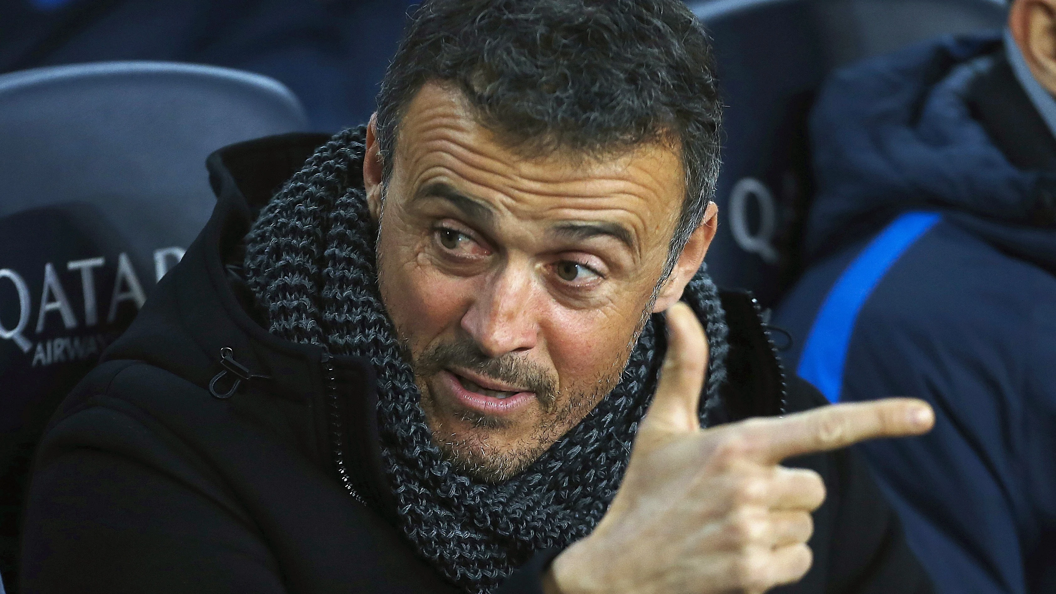 Luis Enrique, en el banquillo del Camp Nou