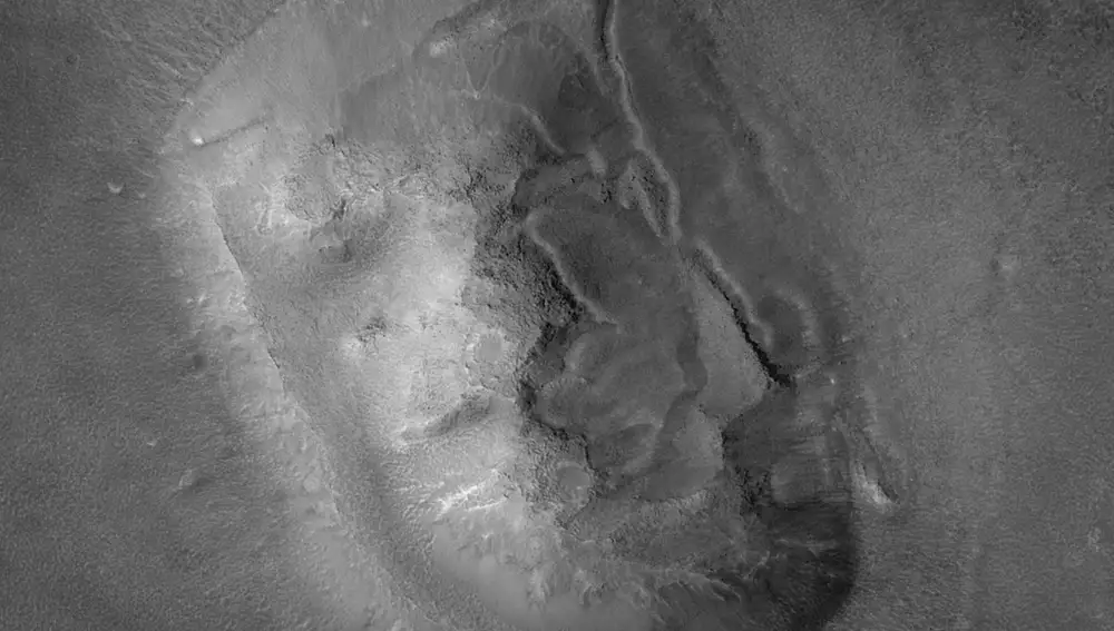 Cara de Marte fotografiada por la Mars Global Surveyor