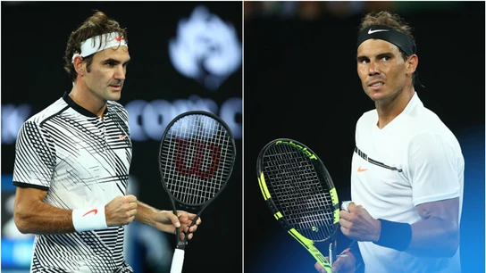 Roger Federer y Rafa Nadal, en el Open de Australia Roger Federer y Rafa Nadal, en el Open de Australia