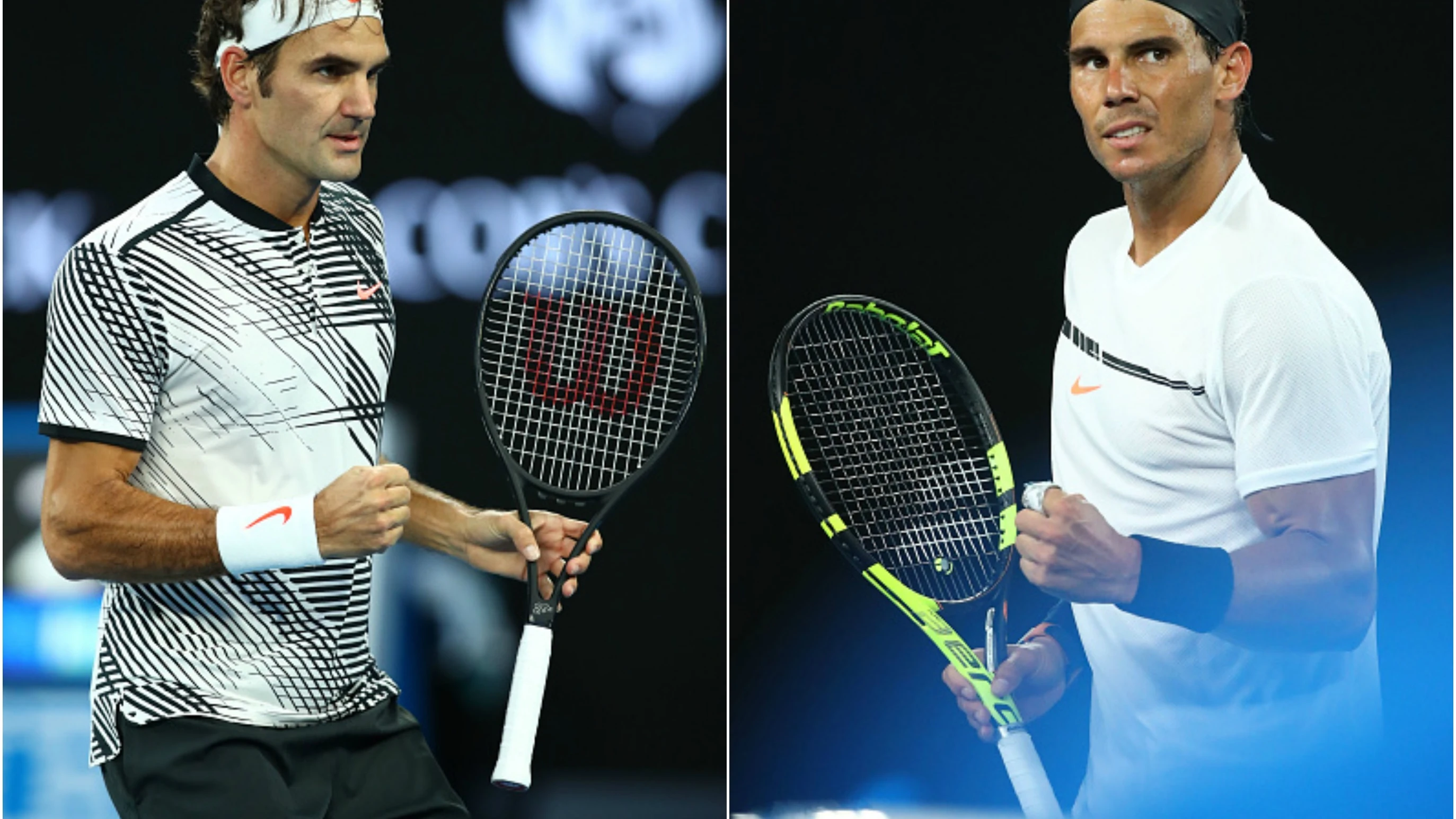 Roger Federer y Rafa Nadal, en el Open de Australia