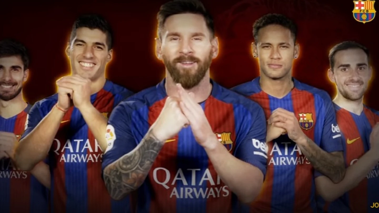 Los jugadores del Barça felicitan el año nuevo chino Los jugadores del Barça felicitan el año nuevo chino