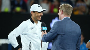 Rafa Nadal responde a las preguntas de Jim Courier