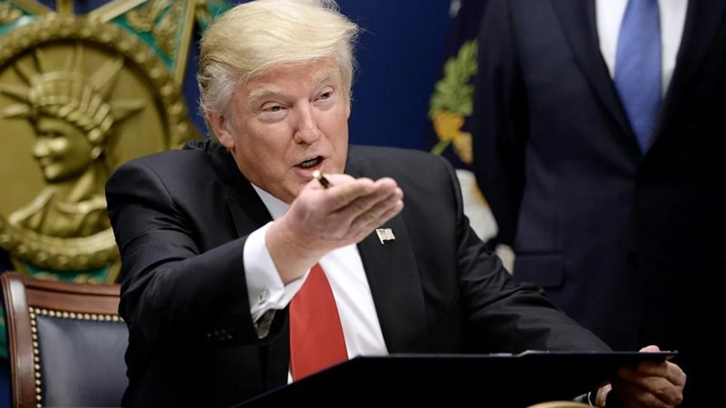 El presidente de EEUU, Donald Trump, en el Pentágono en Arlington, Virginia. El presidente de EEUU, Donald Trump, en el Pentágono en Arlington, Virginia.