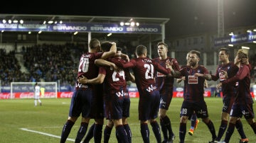 El Eibar celebra un gol