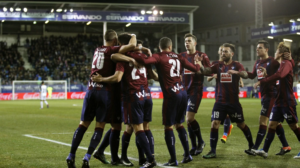 El Eibar celebra un gol