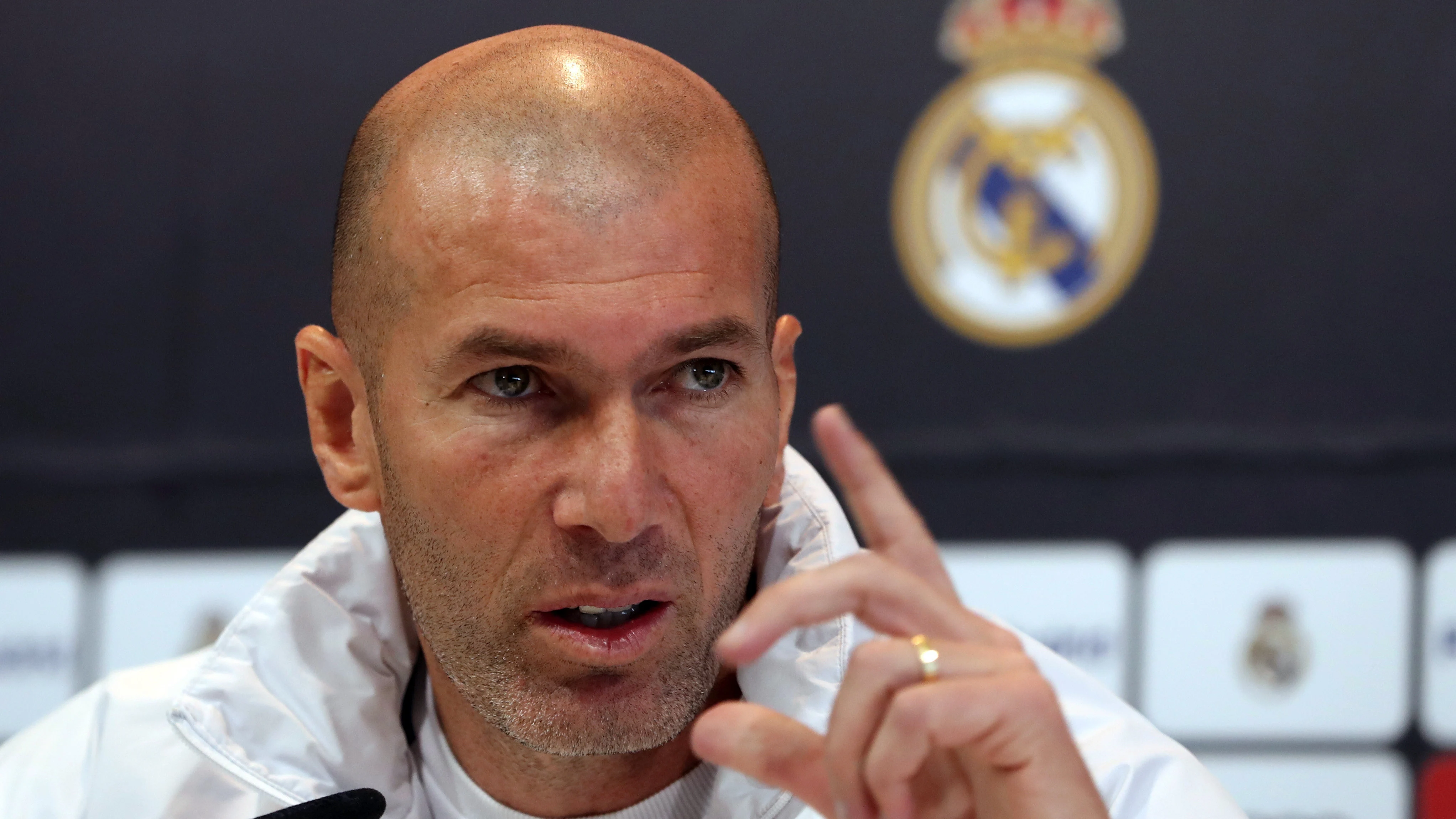 Zinedine Zidane, en rueda de prensa