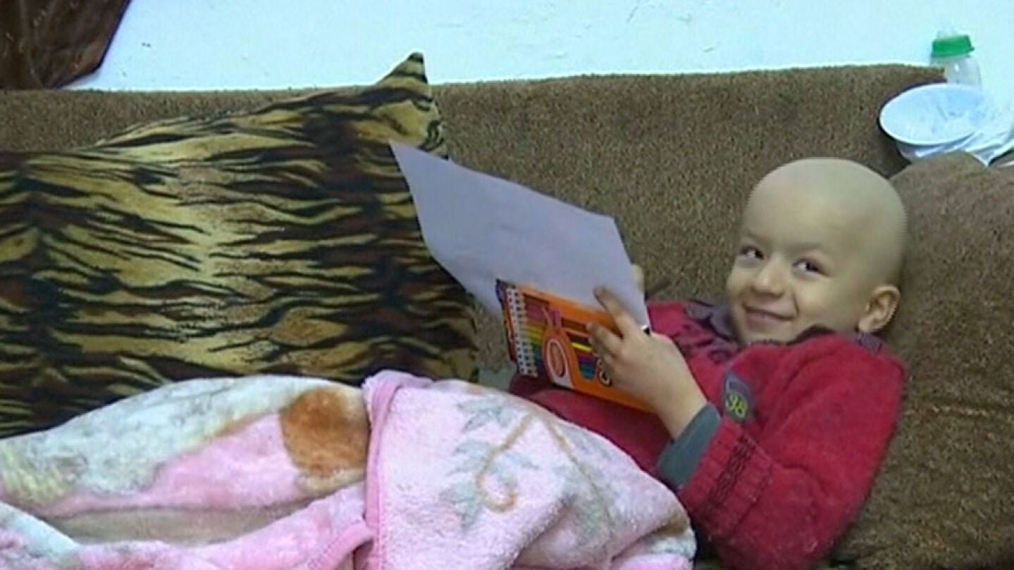 Mohammed, ni&ntilde;o sirio enfermo de c&aacute;ncer