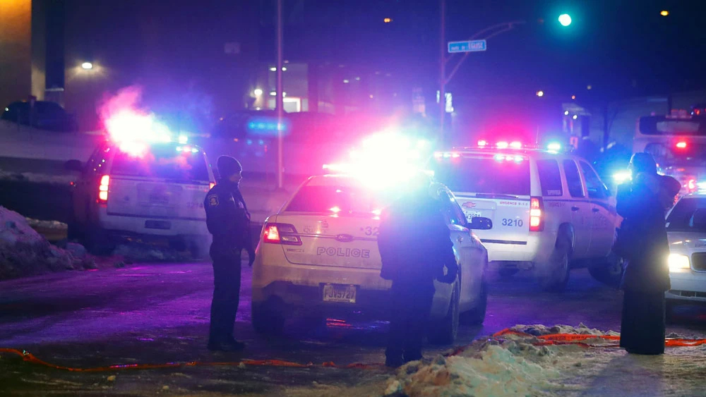 Exteriores de la mezquita atacada en Quebec