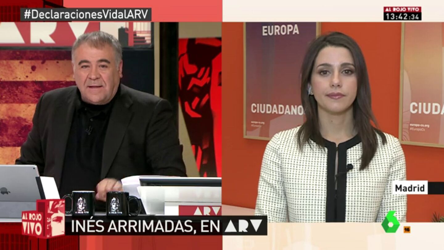 Frame 4.526067 de: Arrimadas, sobre las declaraciones de Vidal: "El uso de datos personales para la independencia no ser&iacute;a nuevo"