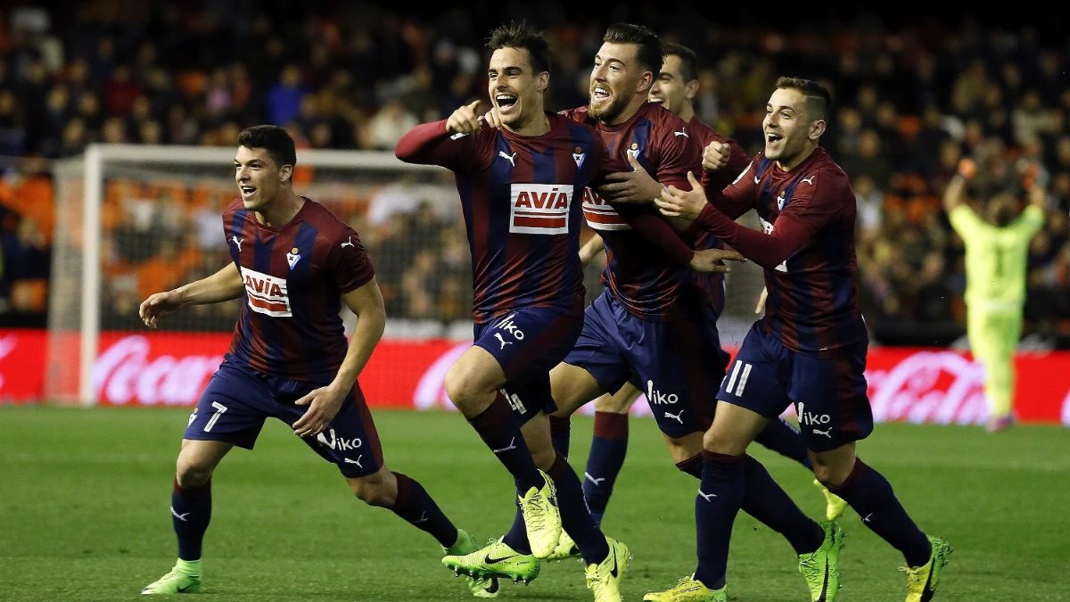 El Eibar celebra un gol