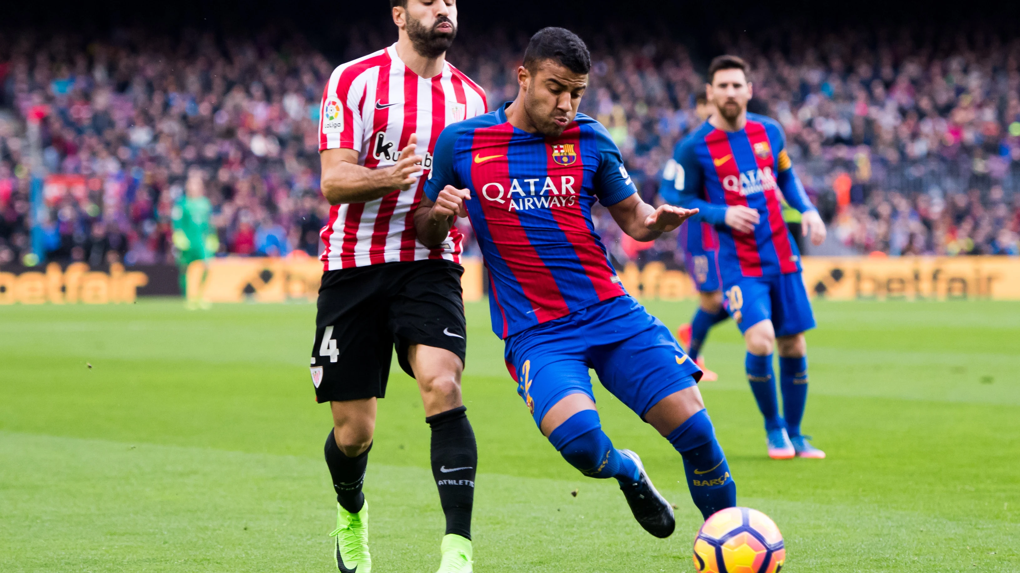 Rafinha durante el partido frente al Athletic