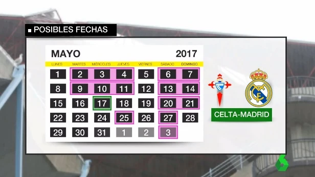 17 de mayo, posible fecha para el Celta-Real Madrid