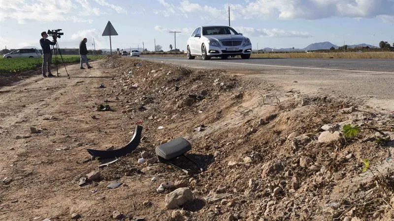 Lugar situado en el kilómetro 4,400 de la carretera RMF36 del accidente