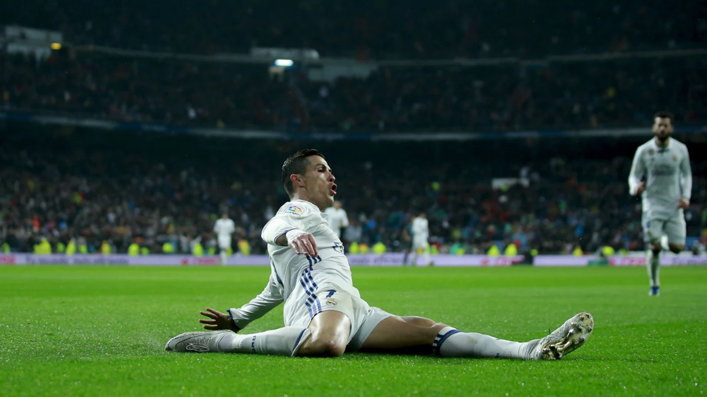 Cristiano celebra un gol Cristiano celebra un gol