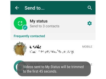 Apariencia de Status, de Whatsapp