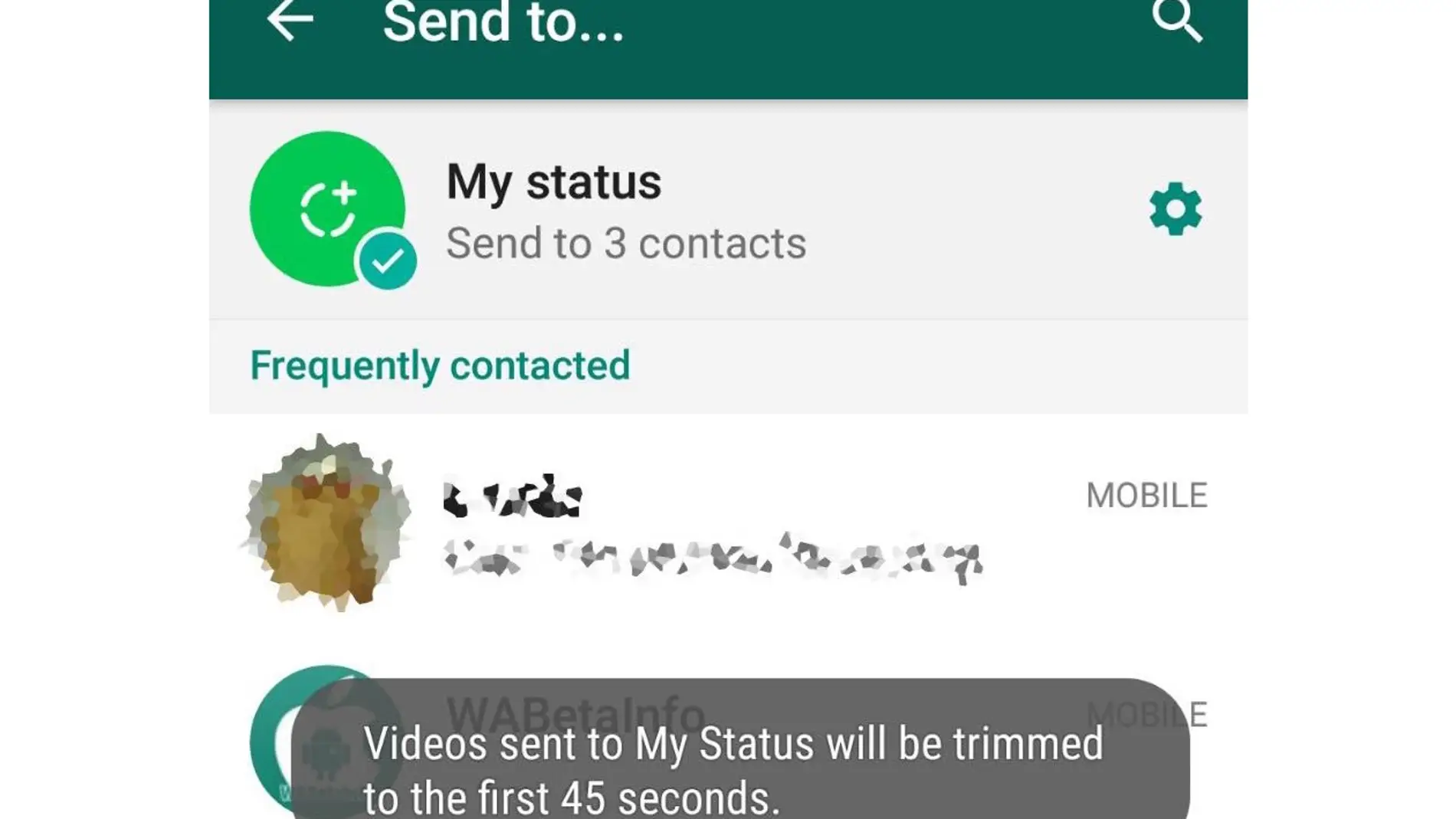 Apariencia de Status, de Whatsapp