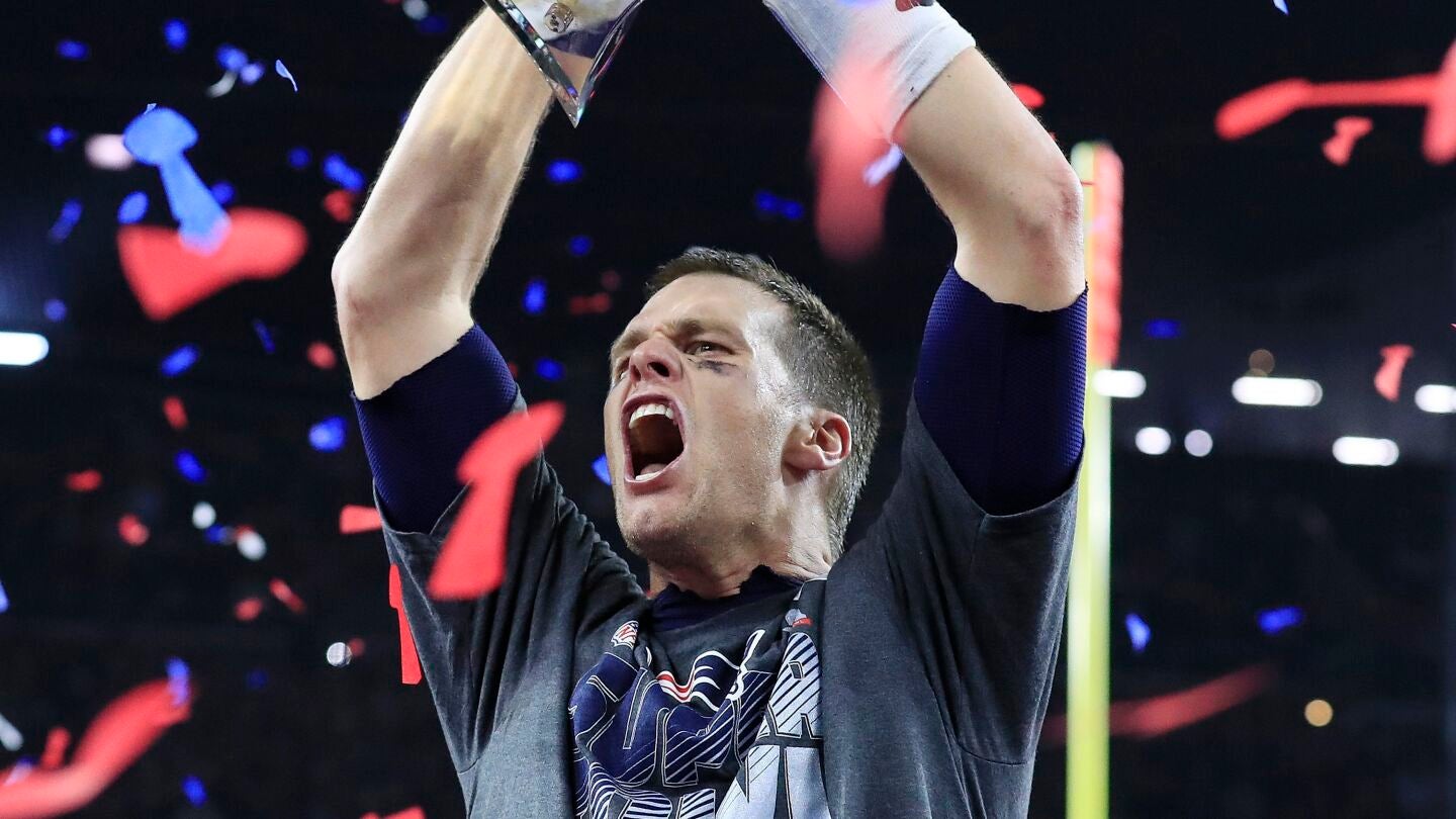 Tom Brady celebrando la Superbowl