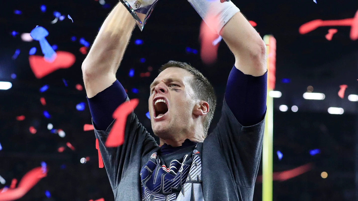 Tom Brady celebrando la Superbowl Tom Brady celebrando la Superbowl