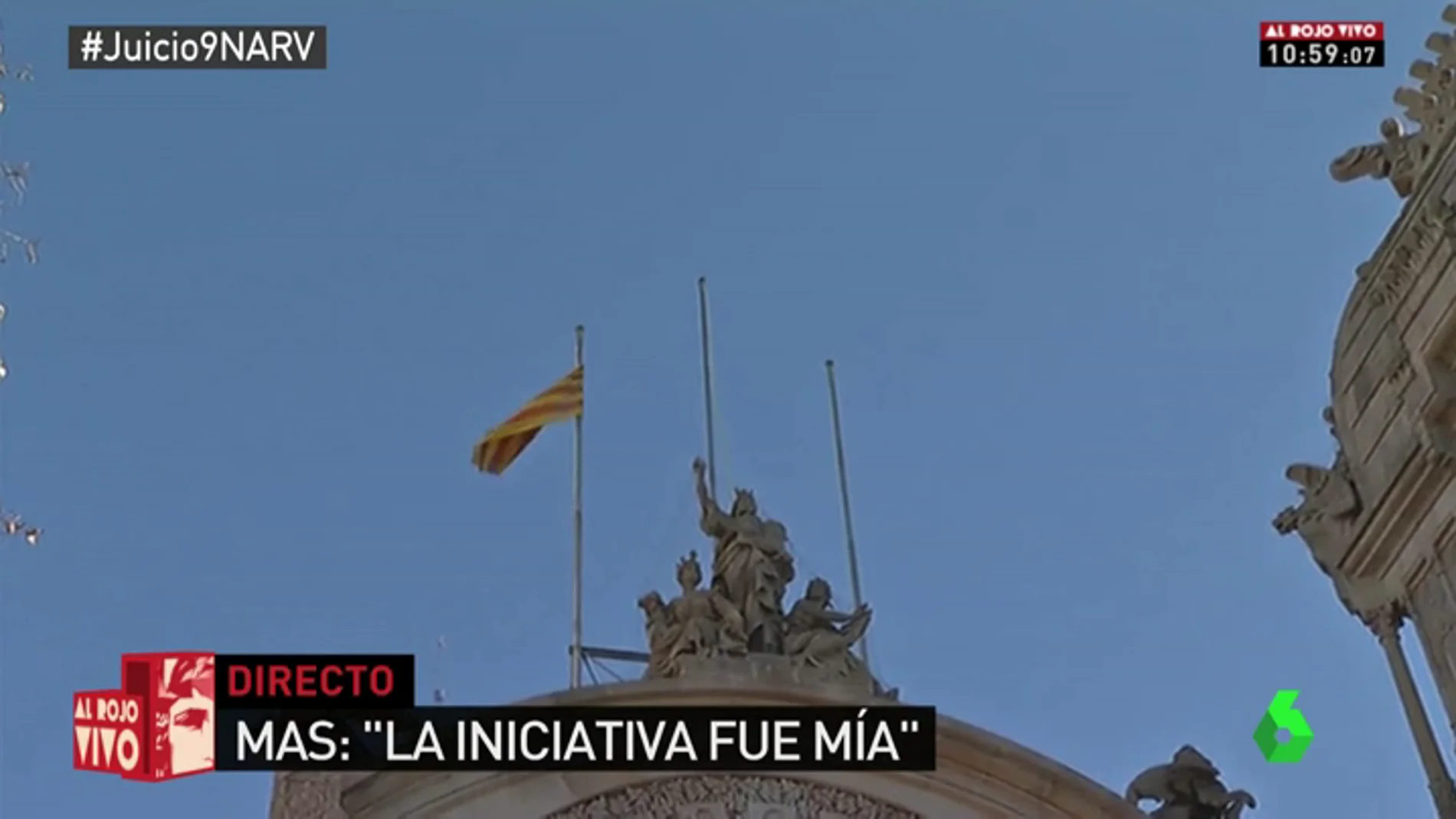 Banderas en el Tribunal de Justicia de Cataluña