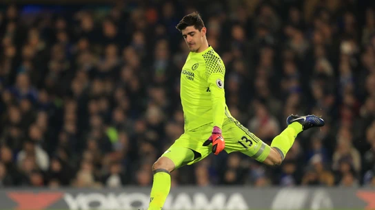 Courtois durante un partido contra el Chelsea Courtois durante un partido contra el Chelsea