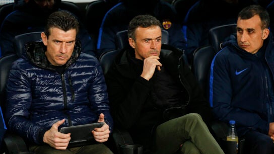 Luis Enrique, durante el partido contra el Atl&eacute;tico de Madrid