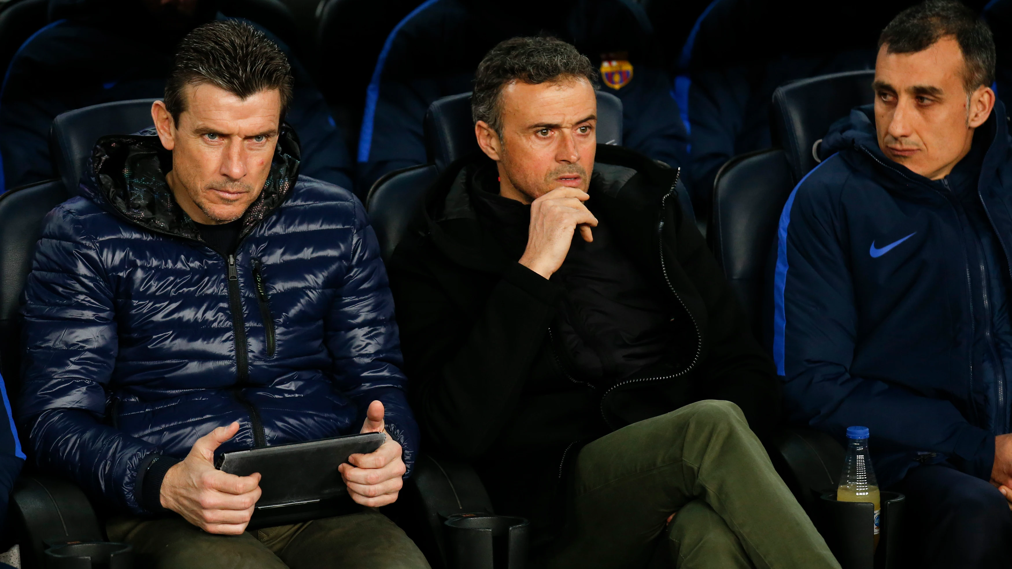Luis Enrique, durante el partido contra el Atl&eacute;tico de Madrid