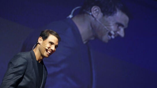 El tenista Rafa Nadal durante una conferencia