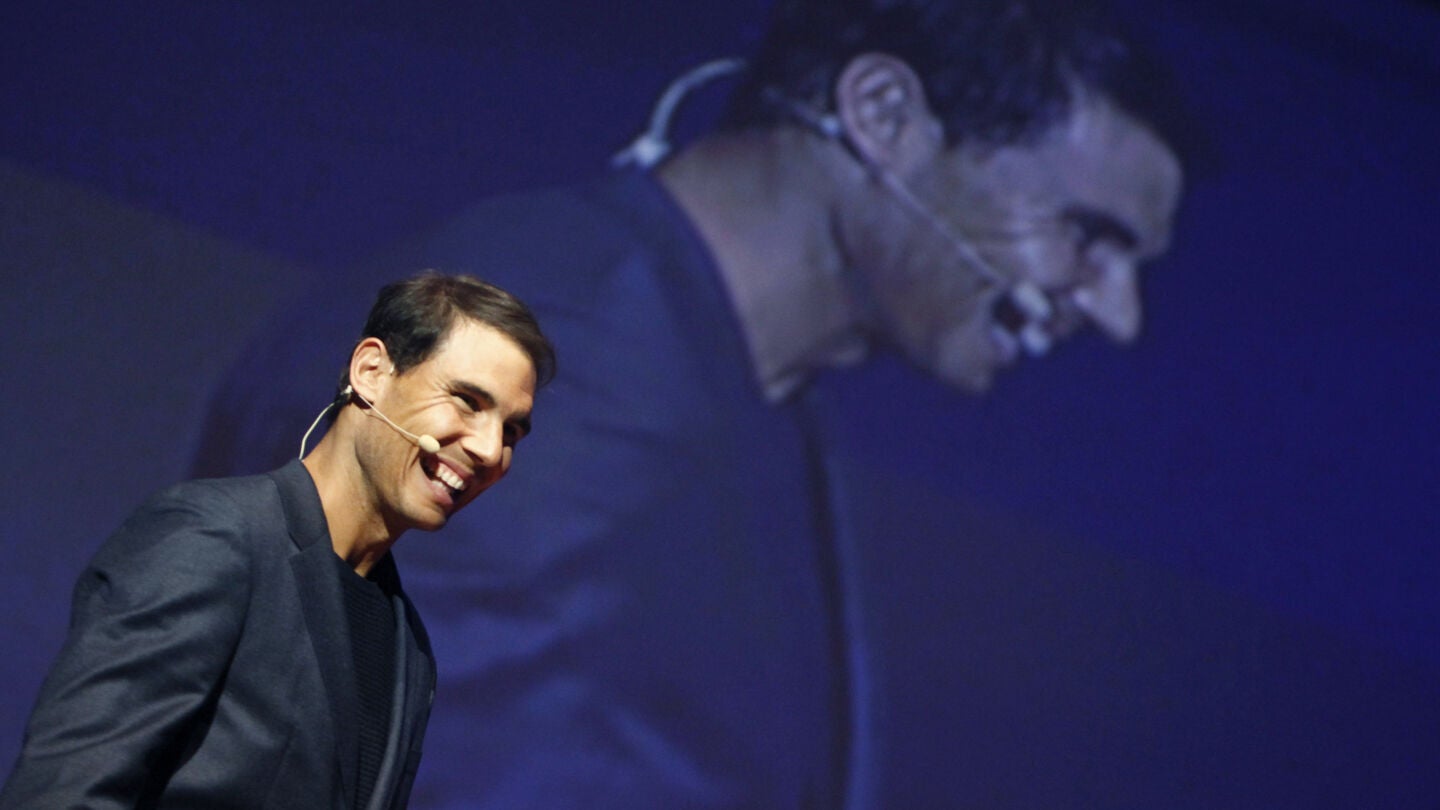 El tenista Rafa Nadal durante una conferencia