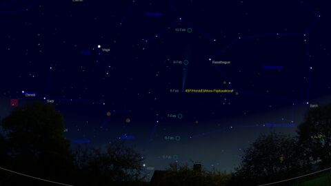 Mapa celeste para localizar el cometa. 