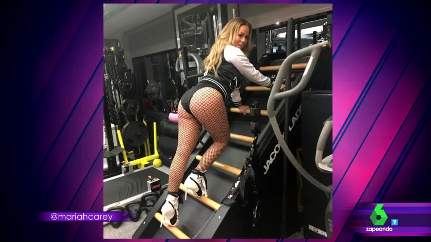 Mariah Carey haciendo deporte 
