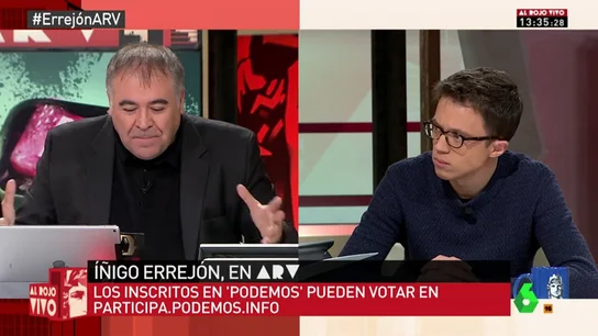 Frame 146.2695 de: Íñigo Errejón: "Se ha desplazado a buena parte de la gente que para mí constituye la materia gris de Podemos" Frame 146.2695 de: Íñigo Errejón: "Se ha desplazado a buena parte de la gente que para mí constituye la materia gris de Podemos"