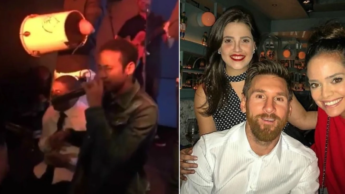 Neymar y Messi en la fiesta de cumpleaños del brasileño Neymar y Messi en la fiesta de cumpleaños del brasileño