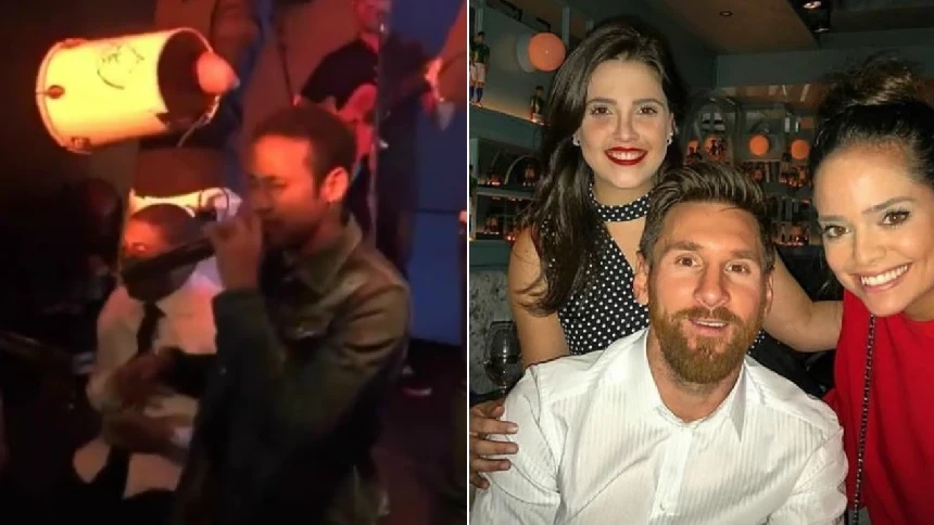 Neymar y Messi en la fiesta de cumpleaños del brasileño Neymar y Messi en la fiesta de cumpleaños del brasileño