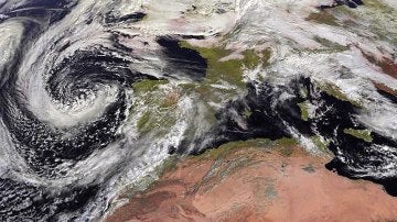  Imagen tomada por el satélite Meteosat para la Agencia Estatal de Meteorología