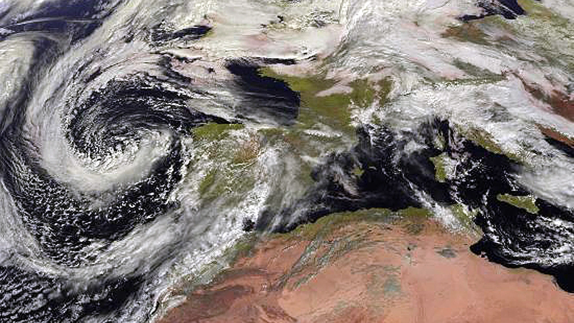  Imagen tomada por el satélite Meteosat para la Agencia Estatal de Meteorología