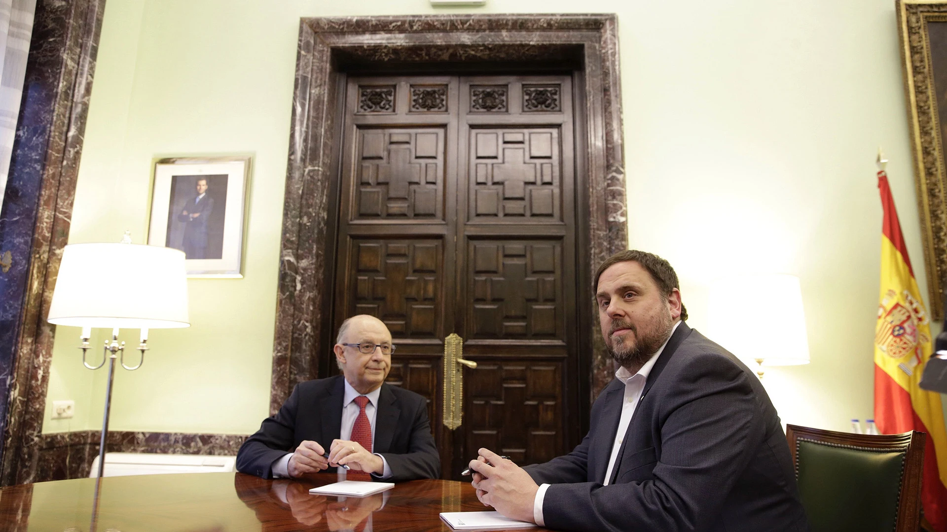 Cristóbal Montoro y Oriol Junqueras