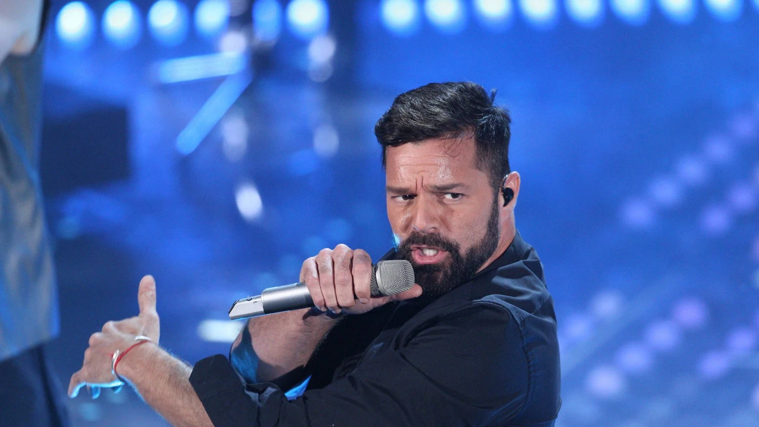 Ricky Martin durante su actuación en el Festival de Sanremo