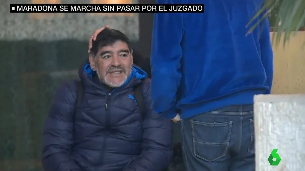 Maradona abandona Madrid sin declarar ante el juez