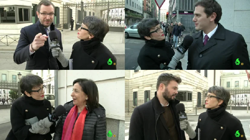 Thais con Albert Rivera, Margarita Robles, Gabriel Rufián y Javier Maroto