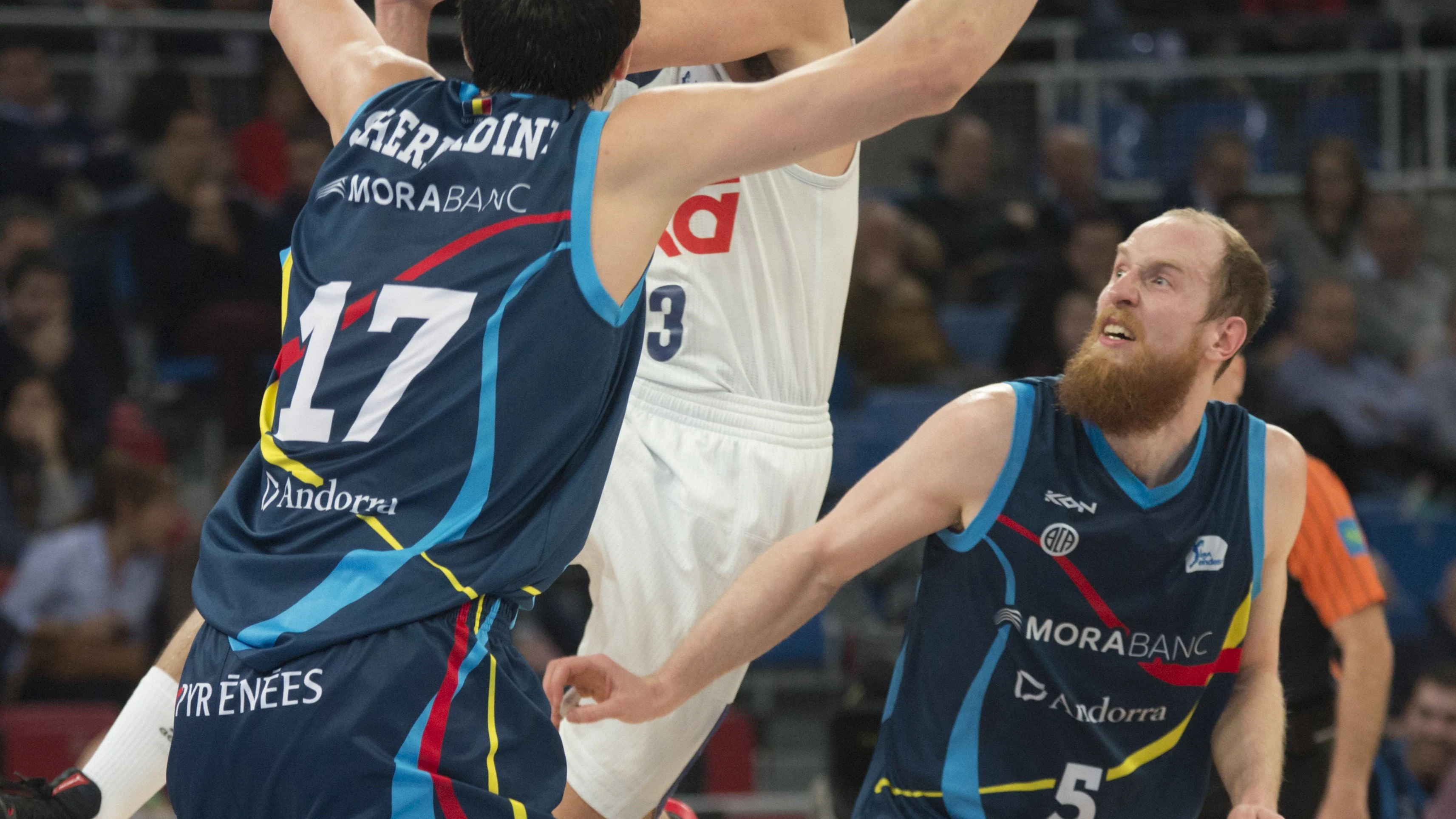 Sergio Llull penetra a canasta anta la defensa andorrana Sergio Llull penetra a canasta anta la defensa andorrana