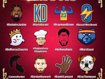 Los 'emojis' del All Star de la NBA Los 'emojis' del All Star de la NBA