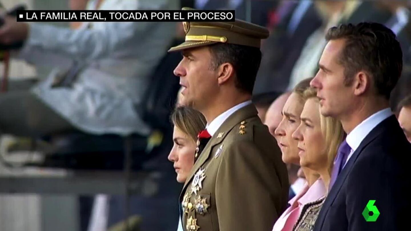 Urdangarin y la infanta en la Fiesta Nacional de 2011