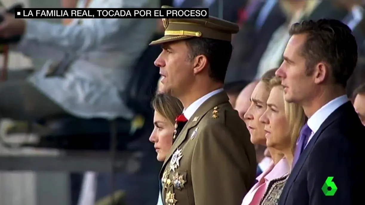 Urdangarin y la infanta en la Fiesta Nacional de 2011