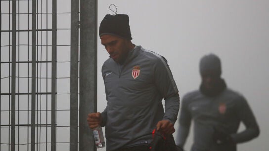 Falcao, en un entrenamiento del AS M&oacute;naco