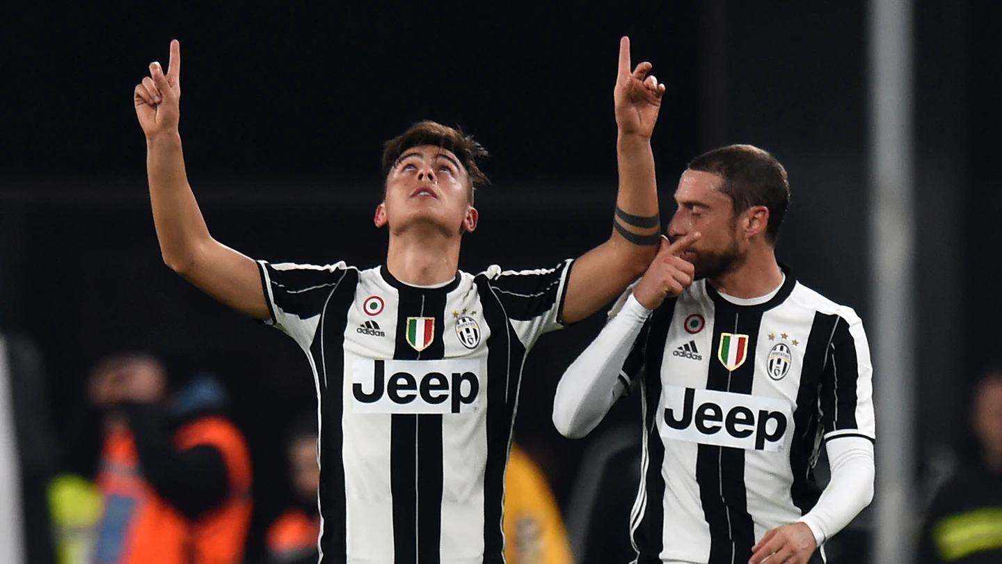Dybala celebrando un gol Dybala celebrando un gol