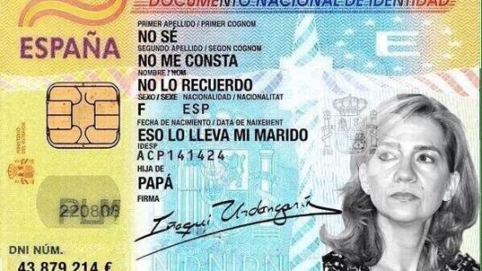 Meme tras la absoluci&oacute;n de la infanta Cristina