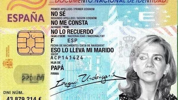 Meme tras la absoluci&oacute;n de la infanta Cristina