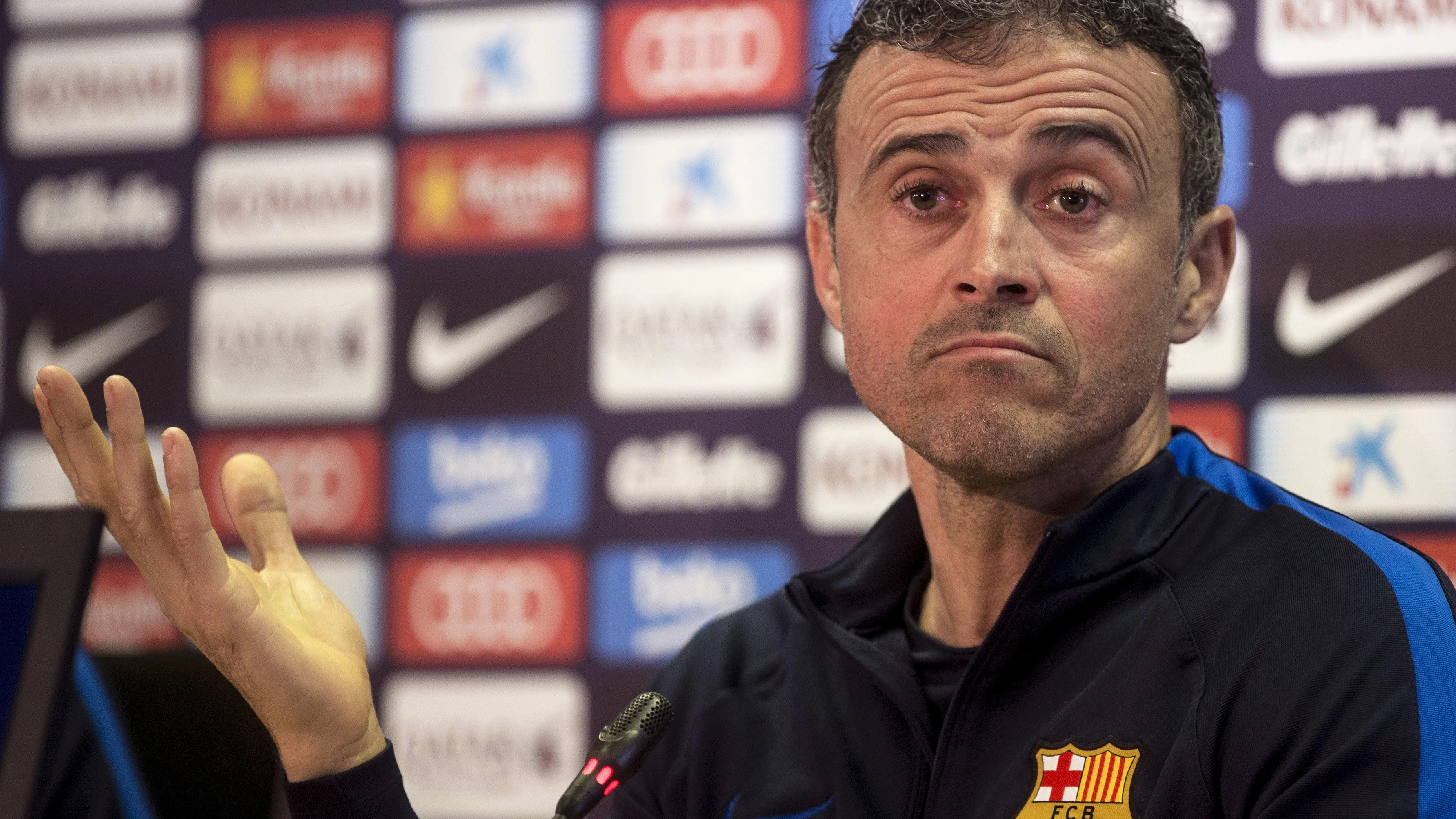 Luis Enrique, en rueda de prensa Luis Enrique, en rueda de prensa