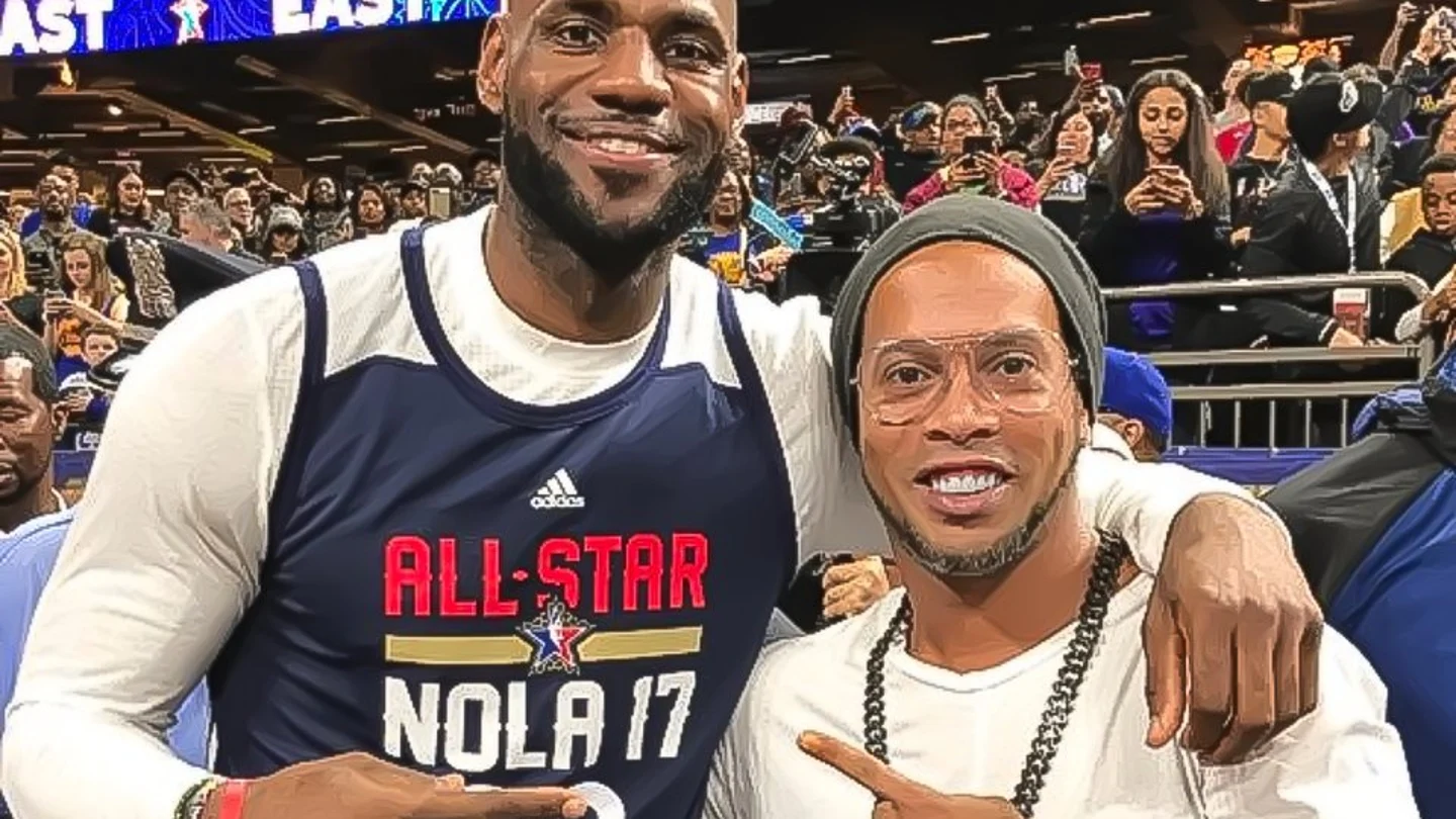 Lebron James y Ronaldinho Lebron James y Ronaldinho