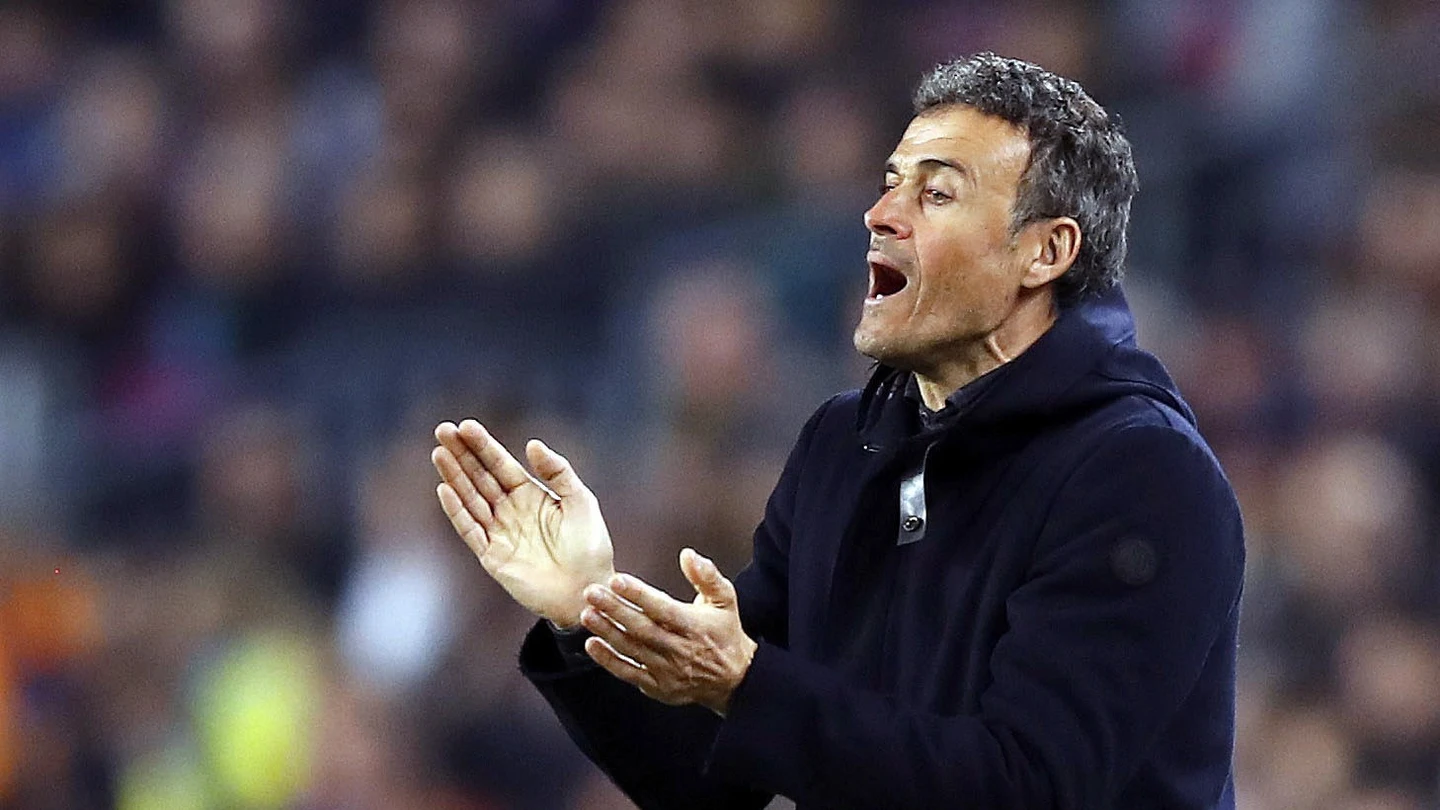 Luis Enrique, en la banda del Camp Nou Luis Enrique, en la banda del Camp Nou